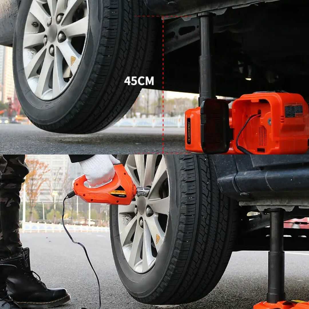 KIT DE GATA HIDRAULICA ELECTRICA 4 EN 1 DE 5 TONELADAS PARA CONDUCTORES