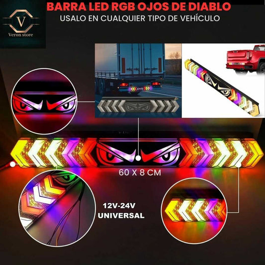 BARRA LED RGB DE DIRECCIONALES OJOS DE DIABLO PREMIUM