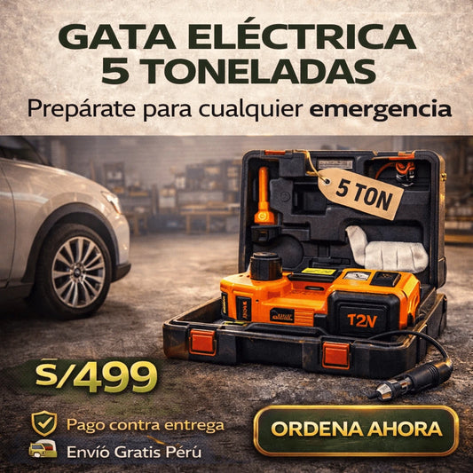 GATA HIDRAULICA ELECTRICA DE 5 TONELADAS 4 EN 1