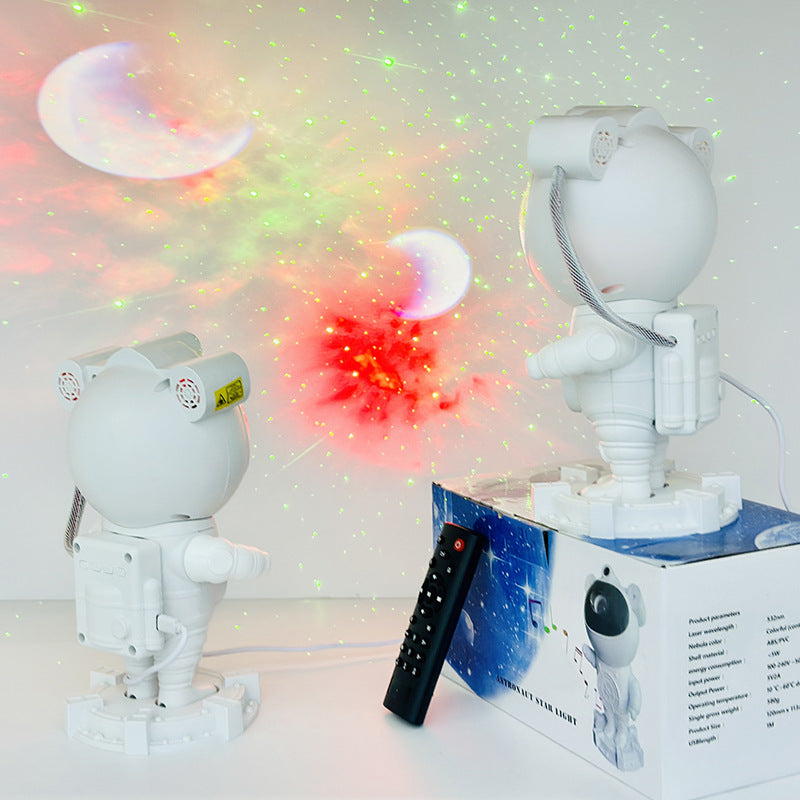 Astronauta Proyector con parlante Bluetooth + mini lámpara de regalo