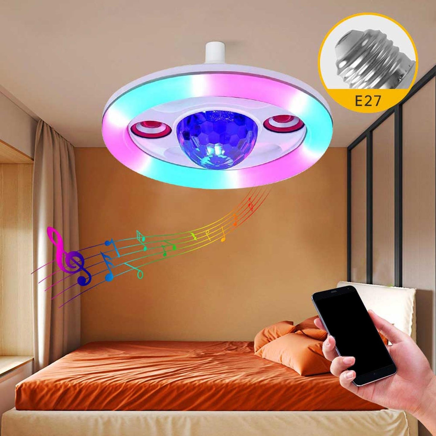 Foco Led Discotequero Con Doble Parlante 2025