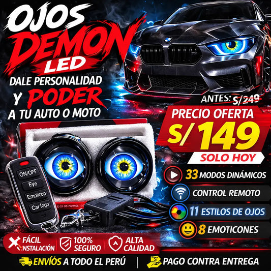 Ojos Demond Tunnig Para Vehiculos o motos Modelo 2026 con 33 Aspectos distintos