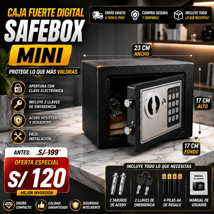 CAJA FUERTE DIGITAL SAFEBOX MINI