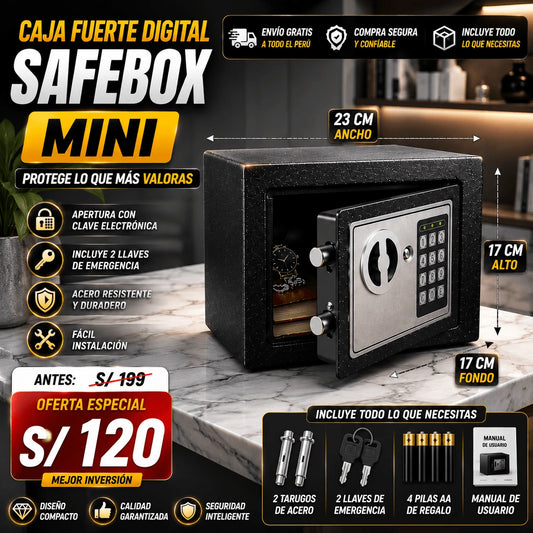 CAJA FUERTE DIGITAL SAFEBOX MINI