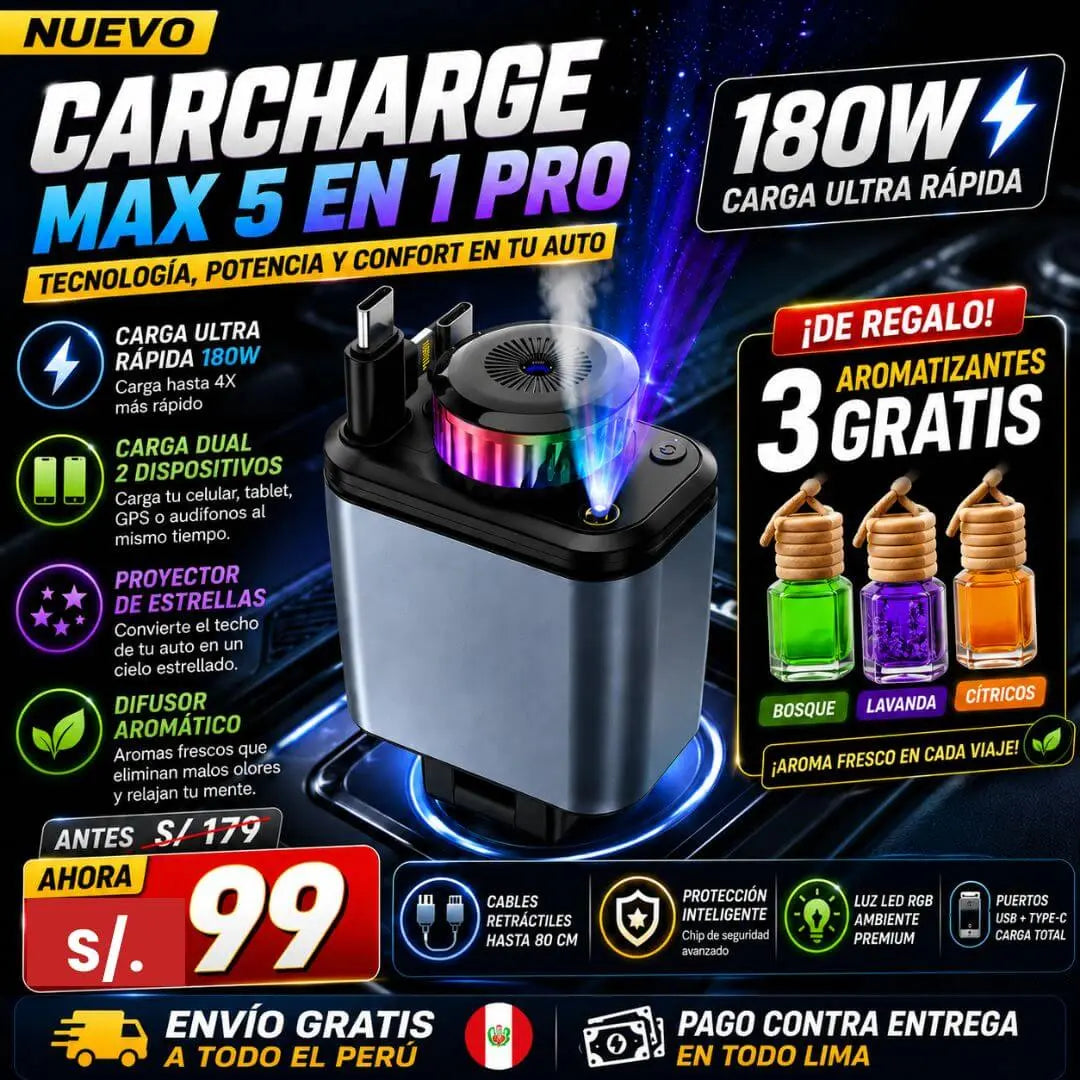 Car Charge Max 5 En 1 Pro 180W