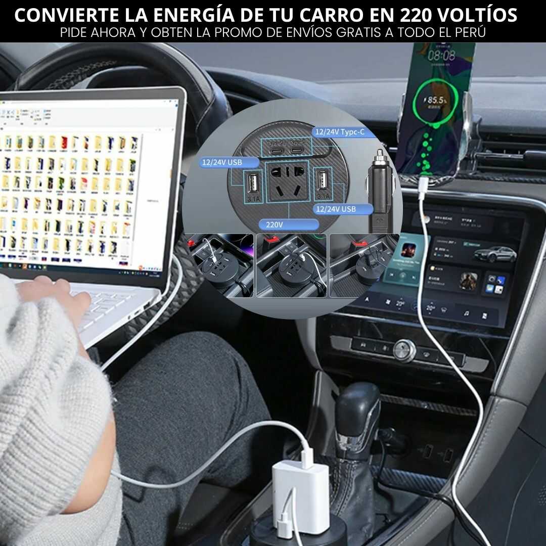 INVERSOR DE CORRIENTE PARA VEHÍCULO DE 12 O 24v A 220 VOLTÍOS – Veron ...