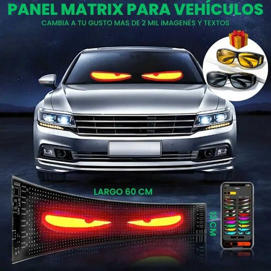 PANEL LED MATRIX PARA TODO TIPO DE VEHÍCULOS + REGALO 2 LENTES DE CONDUCCIÓN